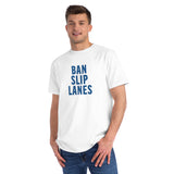 Ban Slip Lanes (blue text) Organic Unisex Classic T-Shirt