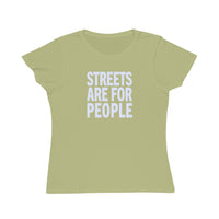 Streets Are For People (white text) Organic Women's Classic T-Shirt