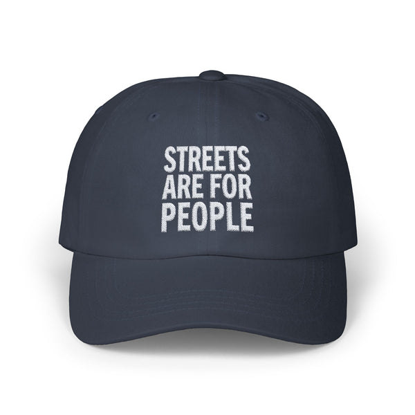 Streets Are For People Hat - Navy & Grey