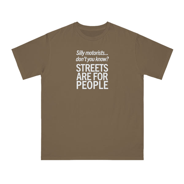 Silly Motorists (white text) Organic Unisex Classic T-Shirt