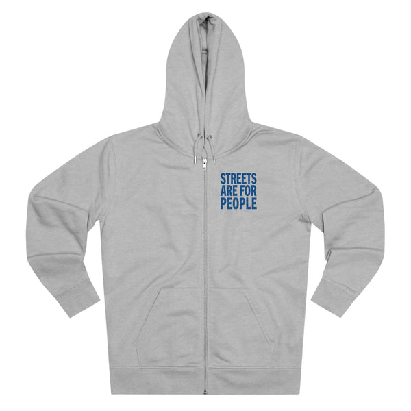 Streets Are For People Active Towns Heavyweight Hoodie - Light Heather Grey