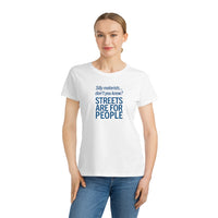 Silly Motorists White (blue text) Organic Women's Classic T-Shirt